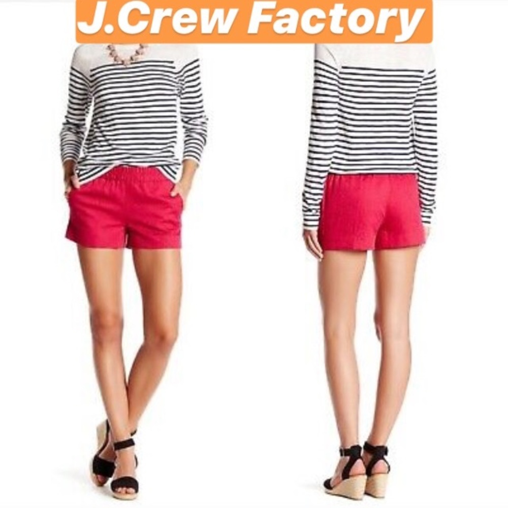 J.Crew Factory Orange Floral Jacquard Short Size00